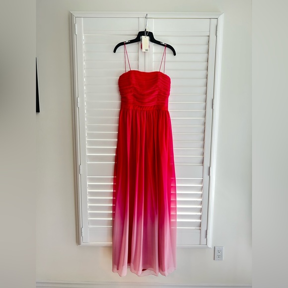 Nordstrom Erin Fetherston Fuchsia Pink Ombré Maxi Dress - US Size 8 worn once - Picture 3 of 12